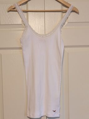 Vintage Hollister Cami Top Size M Babydoll Bella Swan Lace Trim Y2K Coquette